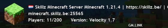 Skillz Minecraft Server Minecraft 1.21.4 | https://skillz.be/ | GEOPENDDe Officiële