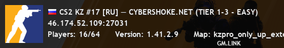CS2 KZ #17 [RU] — CYBERSHOKE.NET (TIER 1-3 - EASY)