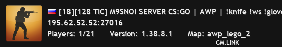 [18][128 TIC] M9SNOI SERVER CS:GO | AWP | !knife !ws !gloves