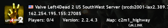 Valve Left4Dead 2 US SouthWest Server (srcds2001-lax2.389.71)