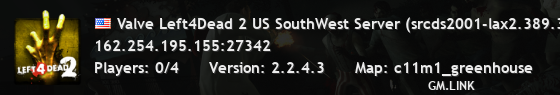Valve Left4Dead 2 US SouthWest Server (srcds2001-lax2.389.328)