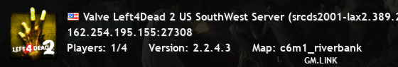 Valve Left4Dead 2 US SouthWest Server (srcds2001-lax2.389.294)