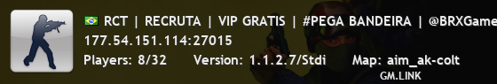 RCT | RECRUTA | VIP GRATIS | #PEGA BANDEIRA | @BRXGames