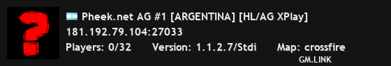 Pheek.net AG #1 [ARGENTINA] [HL/AG XPlay]