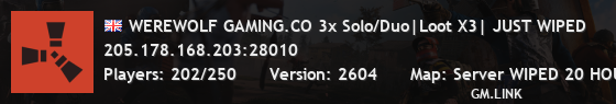 WEREWOLF GAMING.CO 3x Solo/Duo|Loot X3| JUST WIPED