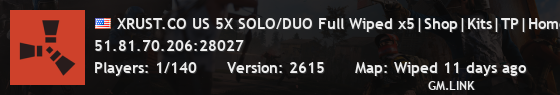 XRUST.CO US 5X SOLO/DUO Full Wiped x5|Shop|Kits|TP|Home|Loot+