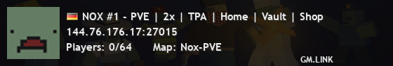 NOX #1 - PVE | 2x | TPA | Home | Vault | Shop