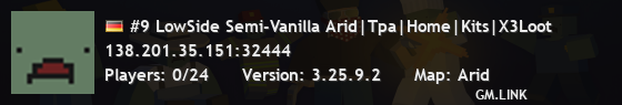 #9 LowSide Semi-Vanilla Arid|Tpa|Home|Kits|X3Loot