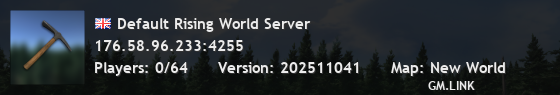 Default Rising World Server