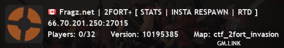 Fragz.net | 2FORT+ [ STATS | INSTA RESPAWN | RTD ]