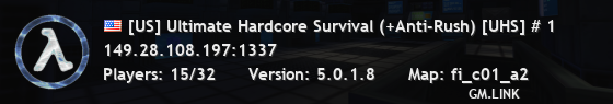 [US] Ultimate Hardcore Survival (+Anti-Rush) [UHS] # 1