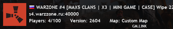 WARZONE #4 [MAX5 CLANS | X3 | MINI GAME | CASE] Wipe 22.11
