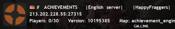 #   ACHIEVEMENTS     |English  server|      |HappyFraggers|