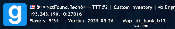 🎃NotFound.Tech🍬 TTT #2 | Custom Inventory | +300% XP Even