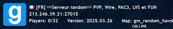 [FR] ▻▻Serveur random◅◅ PVP, Wire, PAC3, LVS et FUN