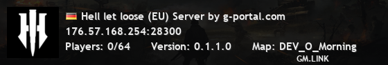 Hell let loose (EU) Server by g-portal.com