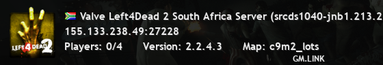 Valve Left4Dead 2 South Africa Server (srcds1040-jnb1.213.214)