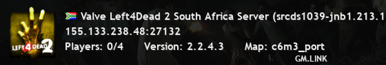 Valve Left4Dead 2 South Africa Server (srcds1039-jnb1.213.118)