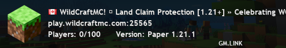 WildCraftMC! ✩ Land Claim Protection [1.21+] » Celebrating WCs 14 year Anniversary «