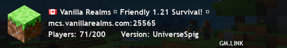 Vanilla Realms ⛏ Friendly 1.21 Survival! ⛏