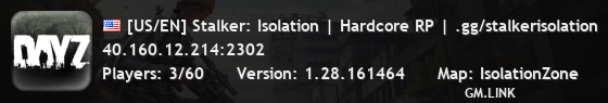[US/EN] Stalker: Isolation | Hardcore RP | .gg/stalkerisolation