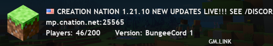 CREATION NATION 1.21.10 NEW UPDATES LIVE!!! SEE /DISCORD