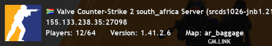 Valve Counter-Strike 2 south_africa Server (srcds1026-jnb1.213.