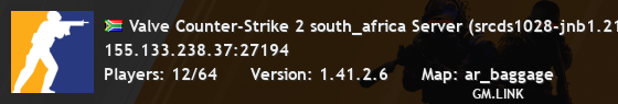 Valve Counter-Strike 2 south_africa Server (srcds1028-jnb1.213.