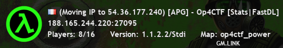 (Moving IP to 54.36.177.240) [APG] - Op4CTF [Stats|FastDL]