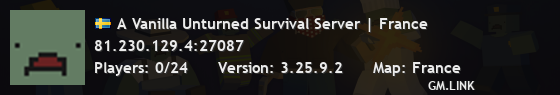 A Vanilla Unturned Survival Server | France