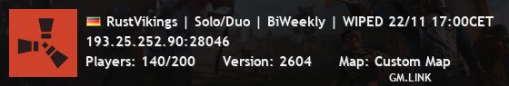 RustVikings | Solo/Duo | BiWeekly | WIPED 22/11 17:00CET