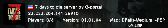 7 days to die server by G-portal