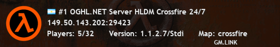 #1 OGHL.NET Server HLDM Crossfire 24/7