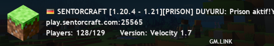 SENTORCRAFT [1.20.4 - 1.21][PRISON] DUYURU: Prison aktif!Yeni Sezon