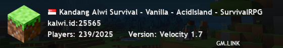 Kandang Alwi Survival - Vanilla - AcidIsland - SurvivalRPG