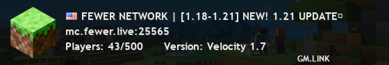 FEWER NETWORK | [1.18-1.21] NEW! 1.21 UPDATE→