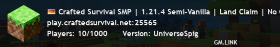 Crafted Survival SMP | 1.21.4 Semi-Vanilla | Land Claim | No Grief