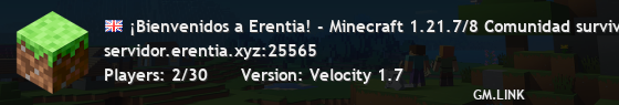 ¡Bienvenidos a Erentia! - Minecraft 1.21.7/8 Comunidad survival - https://erentia.xyz