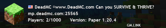 DeadMC ✘www.DeadMC.com Can you SURVIVE & THRIVE?