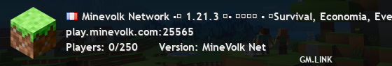 Minevolk Network ▪【 1.21.3 】▪ ═╗╔═ ▪ 】Survival, Economia, Eventos, Y MAS【 ═╝╚═