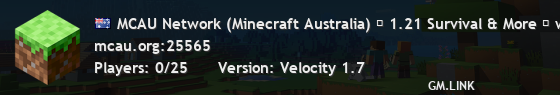 MCAU Network (Minecraft Australia) ✸ 1.21 Survival & More ✸ www.mcau.org