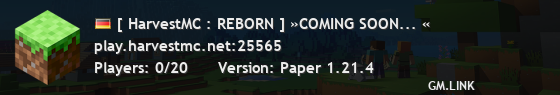 [ HarvestMC : REBORN ] »COMING SOON... «