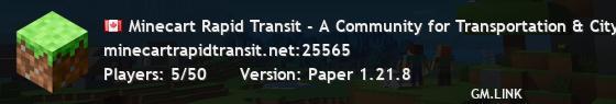 Minecart Rapid Transit - A Community for Transportation & City-Building Enthusiasts