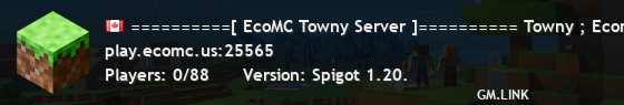 ==========[ EcoMC Towny Server ]========== Towny ; Economy ; EcoTech ; McMMo ; Jobs (1.20.1)