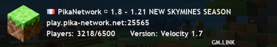 PikaNetwork ▏ 1.8 - 1.21 NEW SKYMINES SEASON