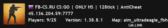 FB-CS.RU CS:GO | ONLY HS | 128tick | AntiCheat