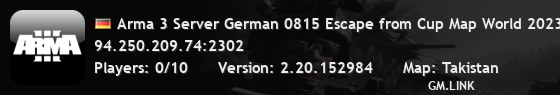 Arma 3 Server German 0815 Escape from Cup Map World 2023