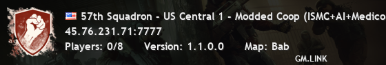 57th Squadron - US Central 1 - Modded Coop (ISMC+AI+Medicon)