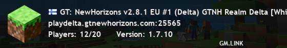 GT: NewHorizons v2.8.1 EU #1 (Delta) GTNH Realm Delta [Whitelist]
