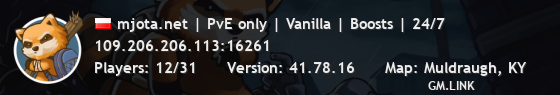 mjota.net | PvE only | Vanilla | Boosts | 24/7